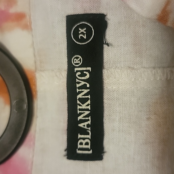 BlankNYC Romper Size XXL Rooftop Party Pink Orange Cream - Picture 3 of 5